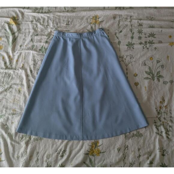 Vintage 1970s Personal Division of Leslie Fay Light Blue Midi - Picture 1 of 4